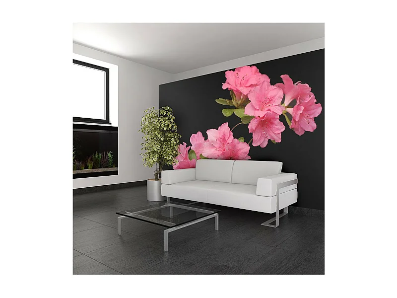 Papier Peint "Azalea in Black" 154 x 200 cm