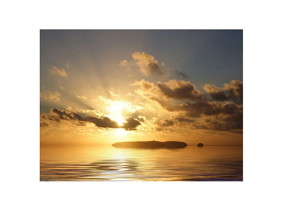 Papier Peint "Mer Coucher de Soleil" 154 x 200 cm