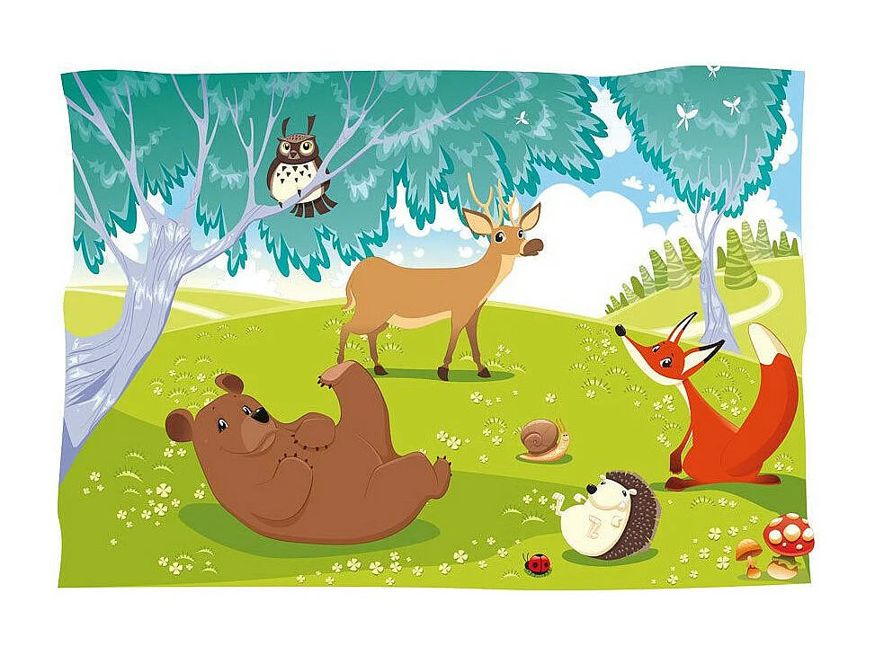 Papier Peint "Animaux Hilares" 210 x 300 cm