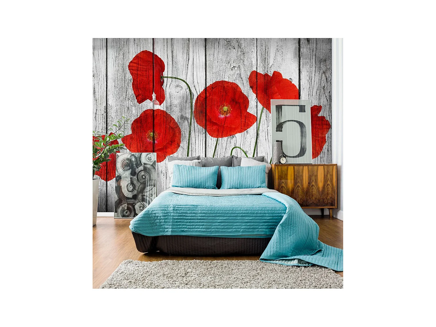 Papier Peint "Tale of Red Poppies" 245 x 350 cm