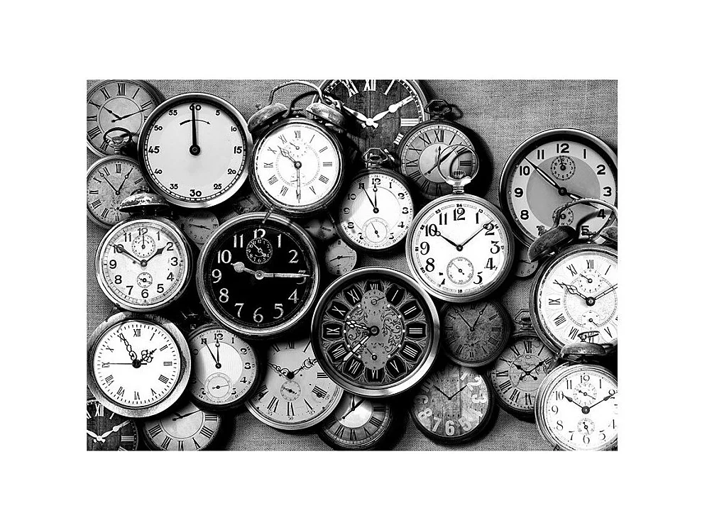 Papier Peint "Retro Clocks" 105 x 150 cm