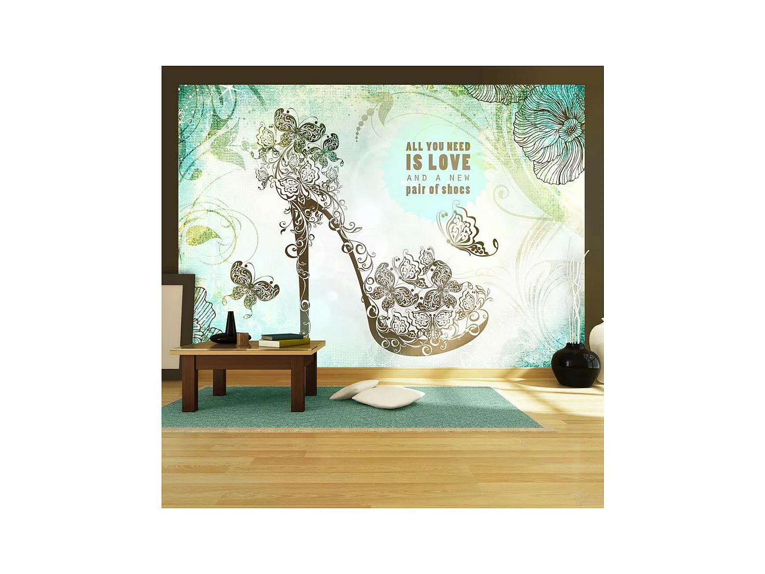 Papier Peint "All You Need is  a New Pair of Shoes" 175 x 250 cm