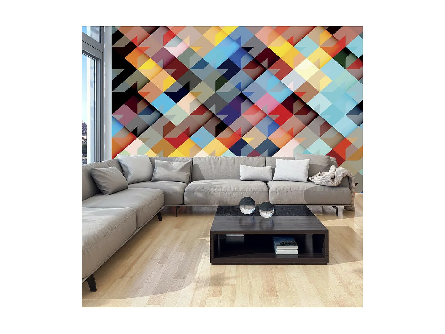 Papier Peint "Colour Patchwork" 105 x 150 cm