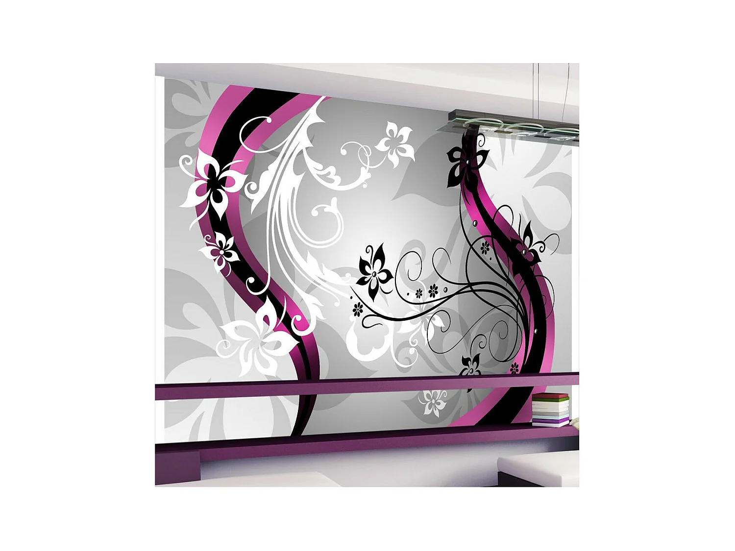 Papier Peint "Mosaïque Florale" 140 x 200 cm