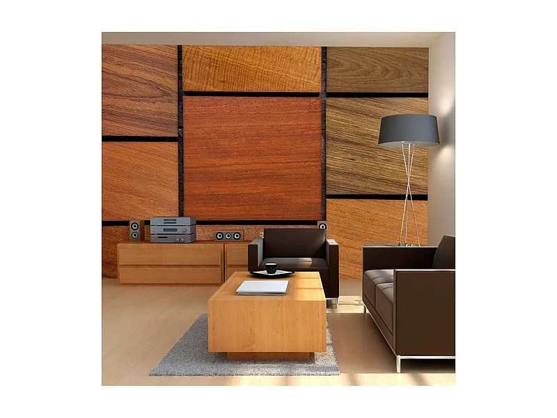 Papier Peint "Cubes en Bois" 245 x 350 cm