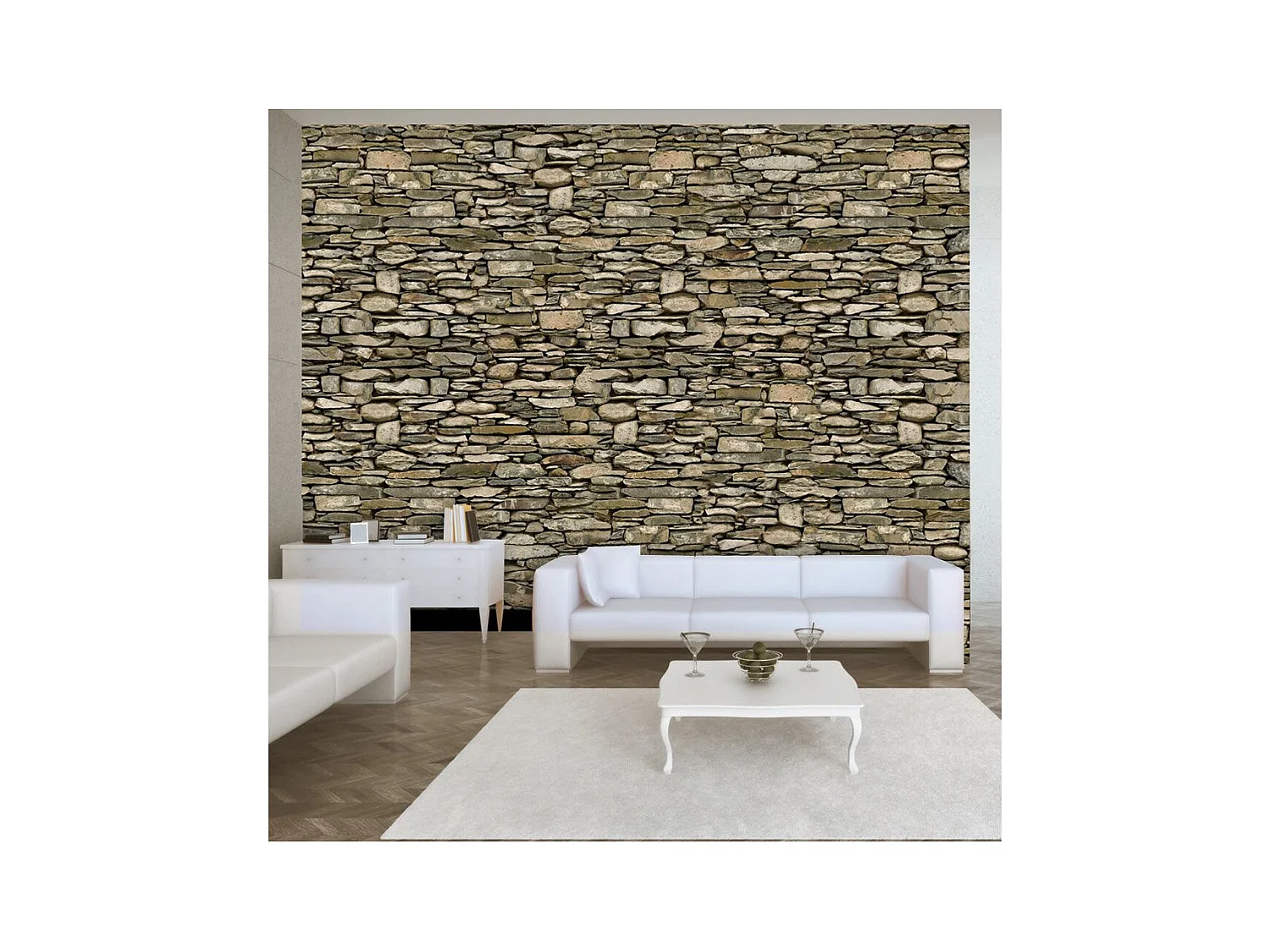 Papier Peint "Stone Wall" 70 x 100 cm