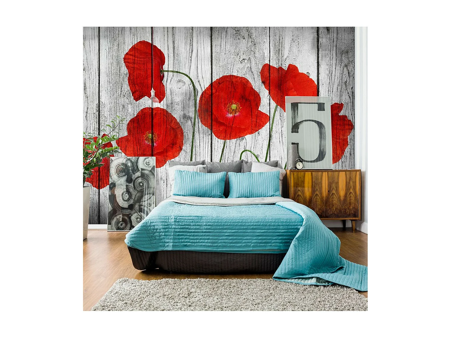 Papier Peint "Tale of Red Poppies" 210 x 300 cm