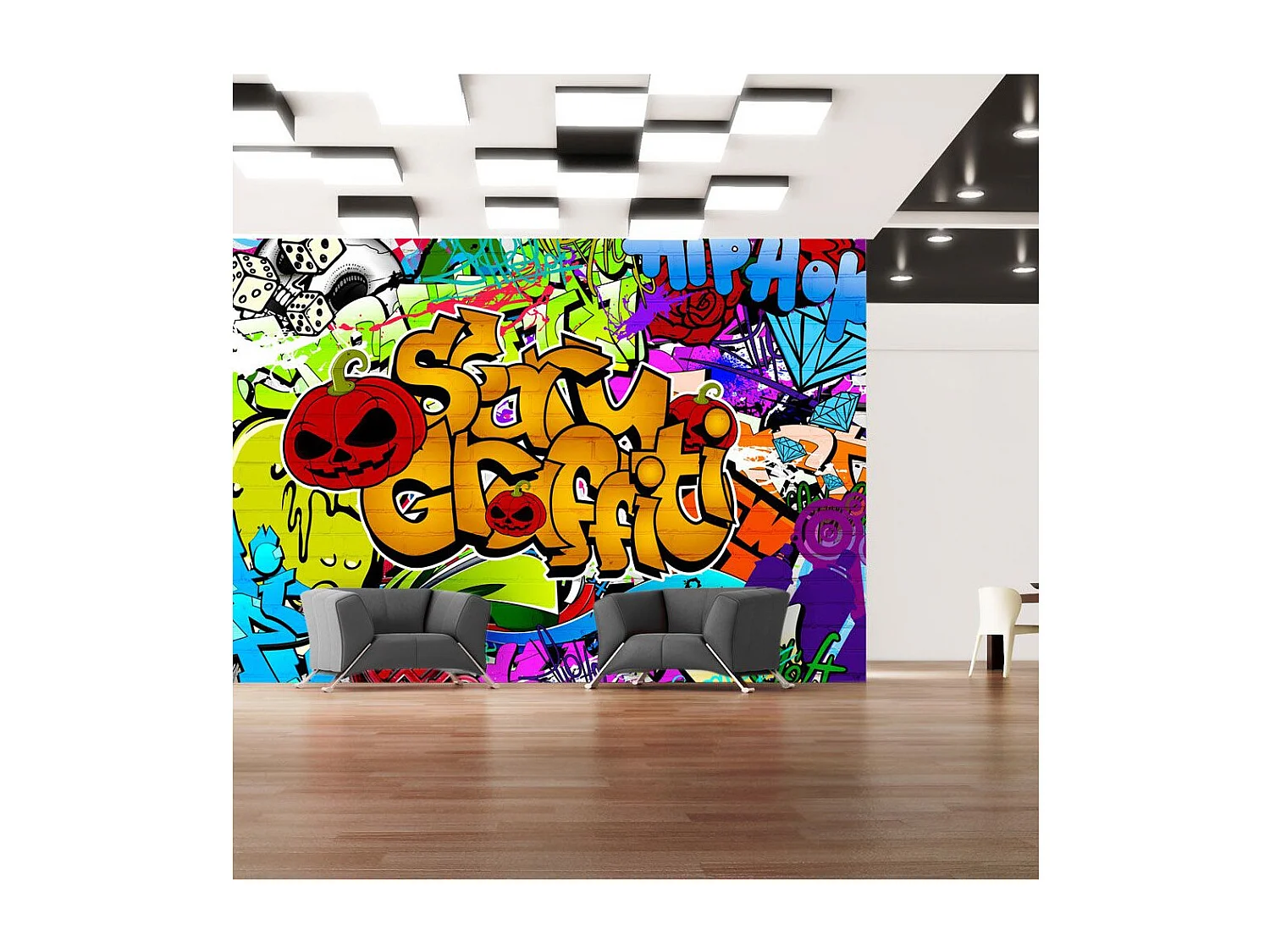Papier Peint "Scary Graffiti" 140 x 200 cm