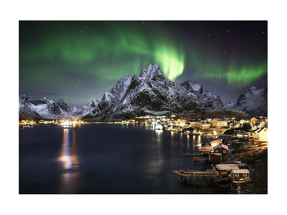 Papier Peint "Aurora Borealis" 140 x 200 cm