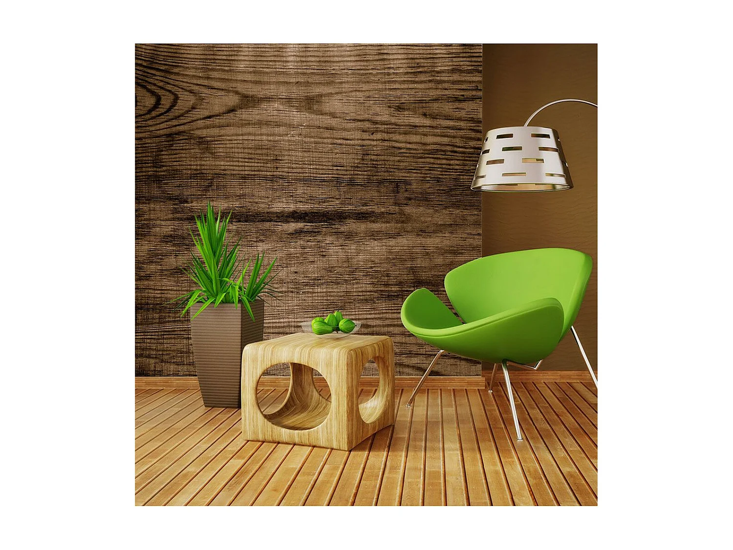 Papier Peint "Bois Solide" 193 x 250 cm