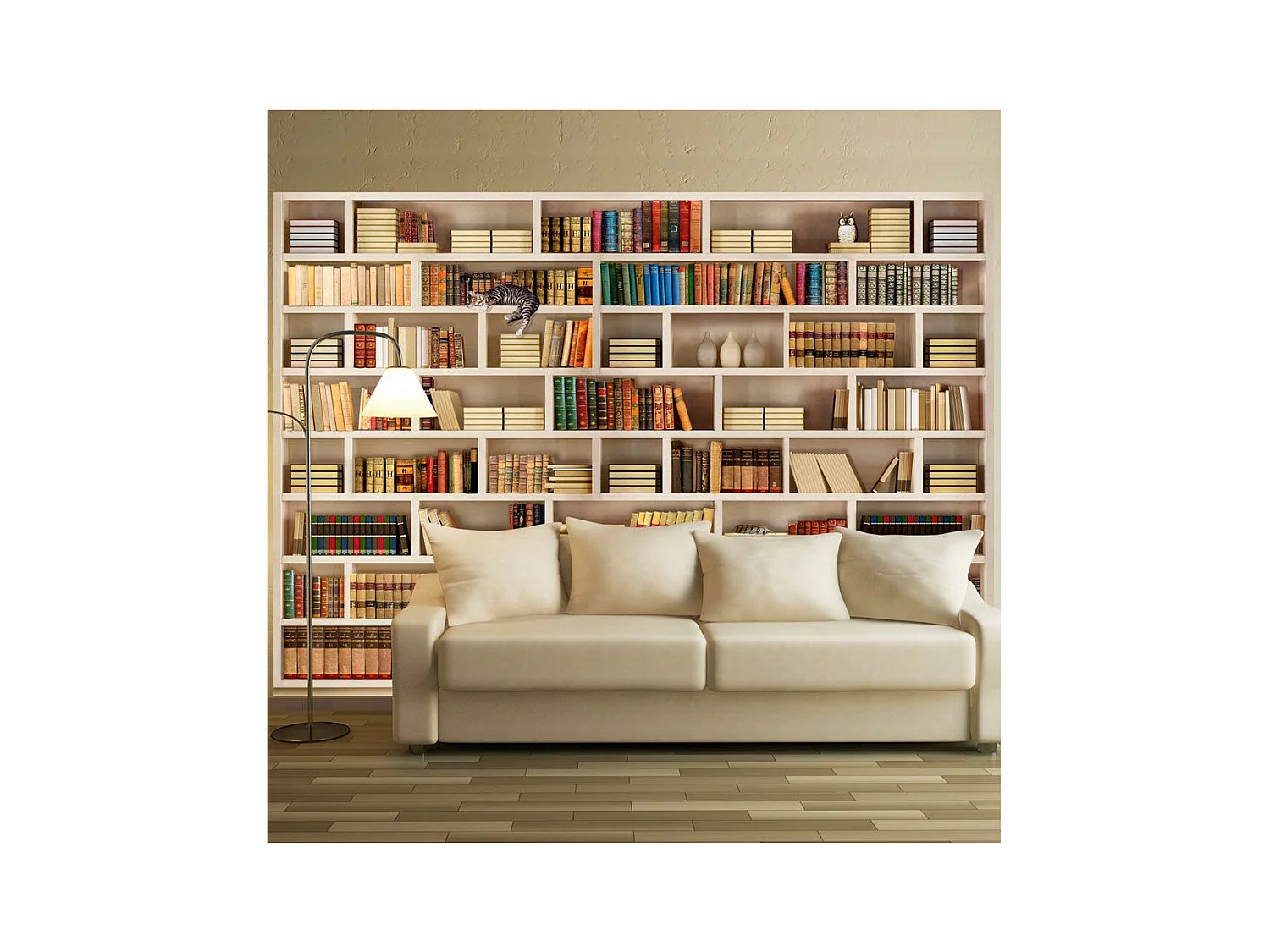 Papier Peint "Bibliothèque Domestique" 70 x 100 cm