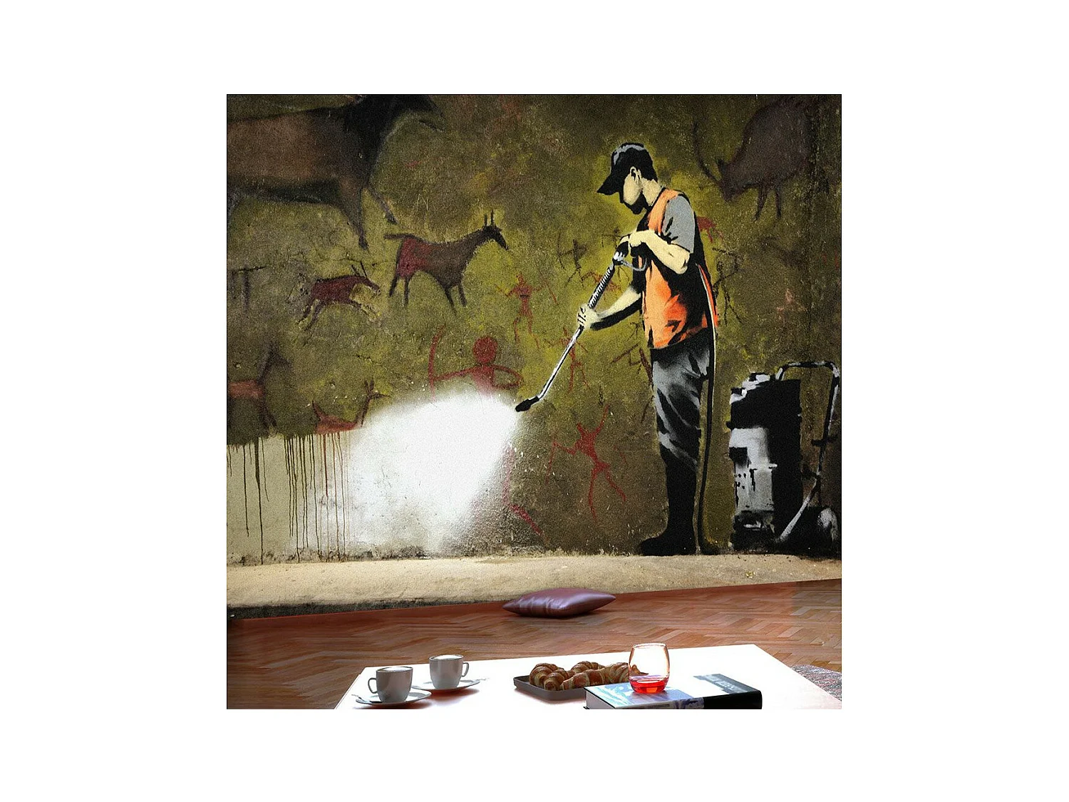 Papier Peint "Banksy - Cave Painting" 105 x 150 cm