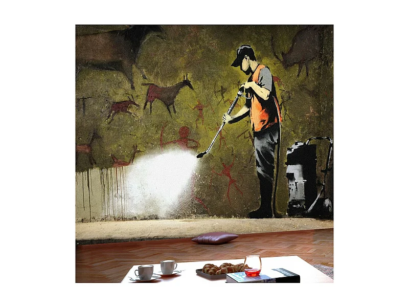 Papier Peint "Banksy - Cave Painting" 105 x 150 cm