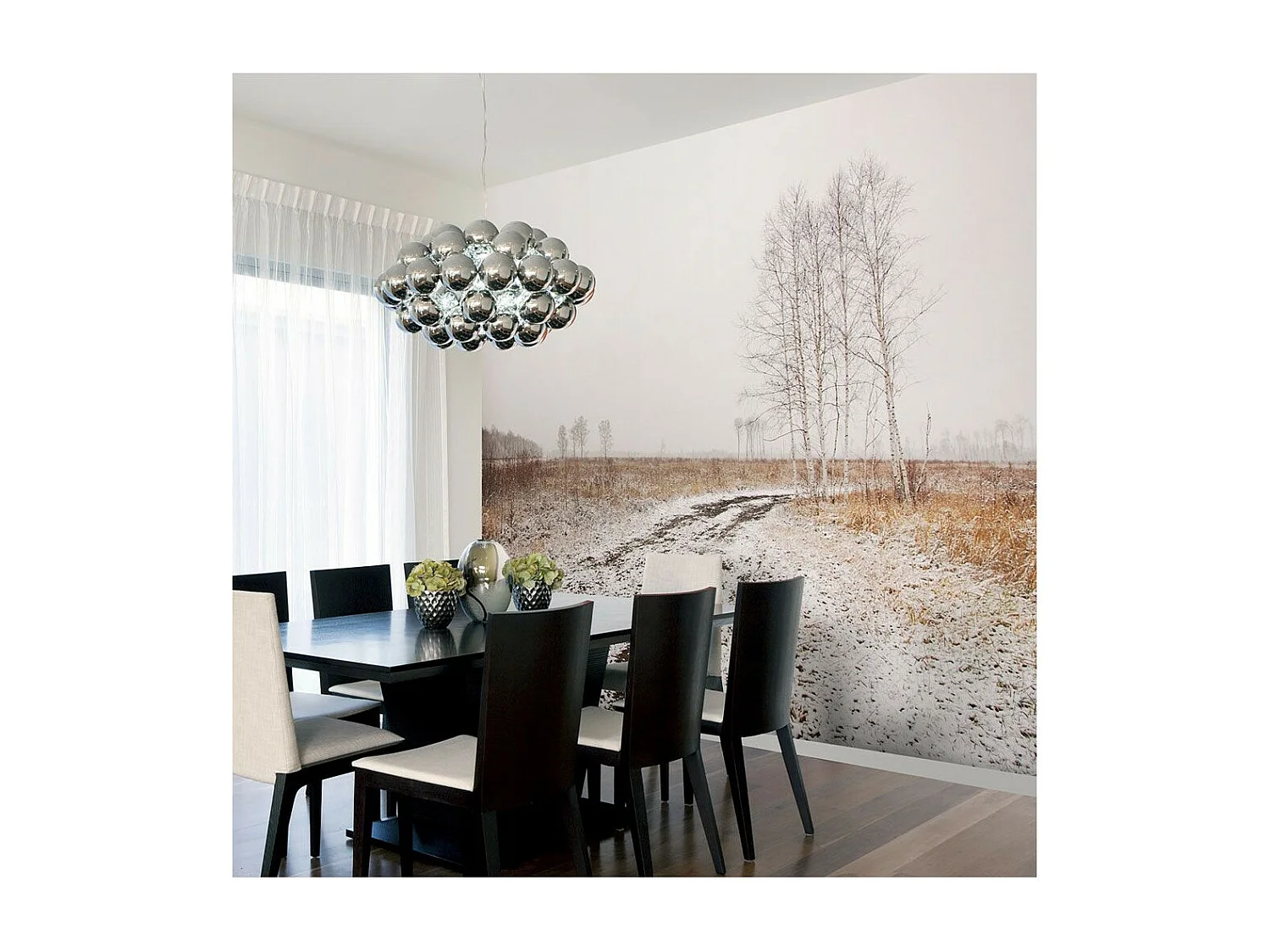 Papier Peint "Winter Field" 154 x 200 cm