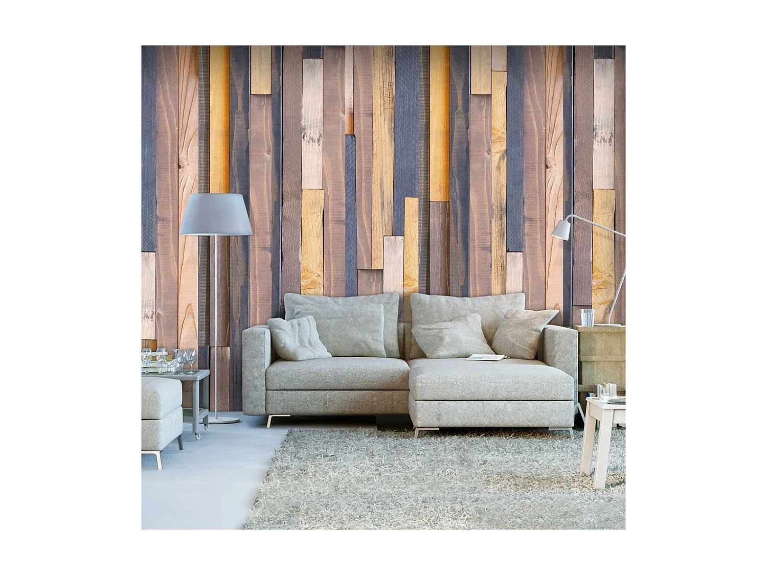 Papier Peint "Alliance en Bois" 50x1000cm