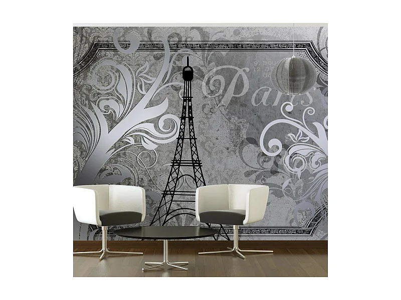 Papier Peint "Vintage Paris Silver" 175 x 250 cm