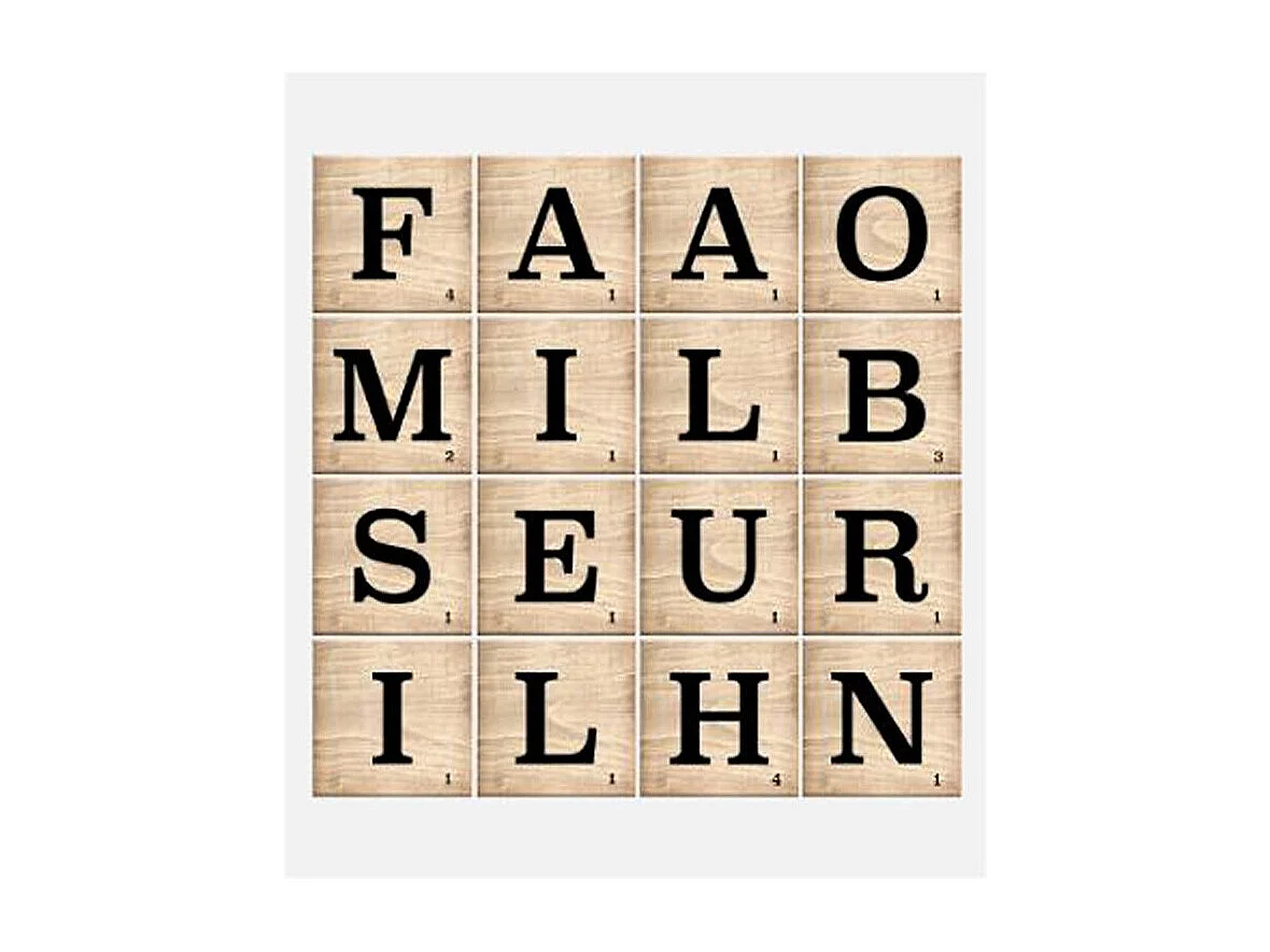 Sticker Relief "Lettres" 41x41cm Noir