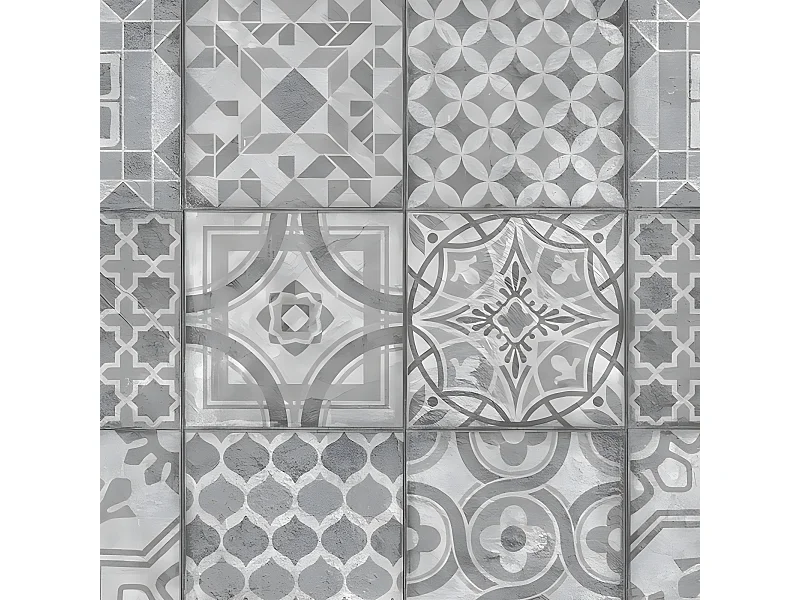 Rouleau Adhésif "Carrelage" 45x200cm Gris