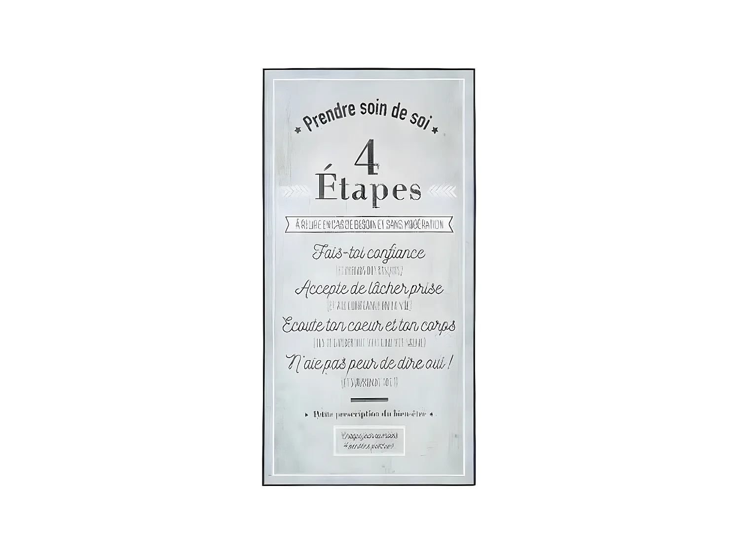 Sticker Relief "Soin de Soi" 32x60cm Gris