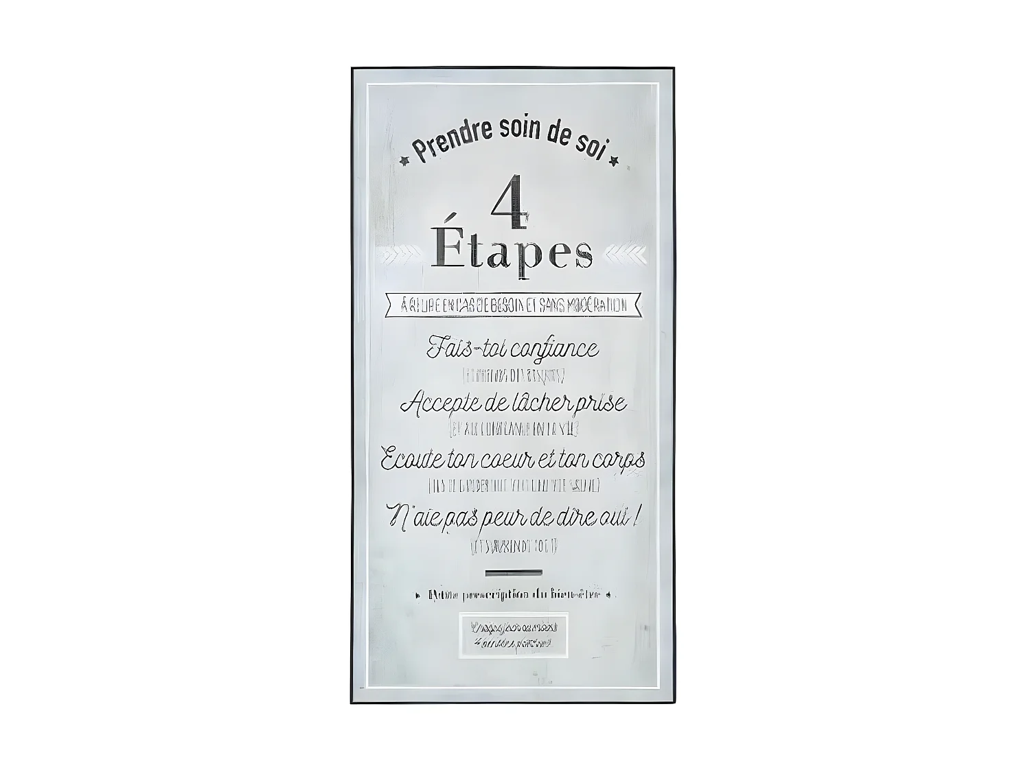 Sticker Relief "Soin de Soi" 32x60cm Gris