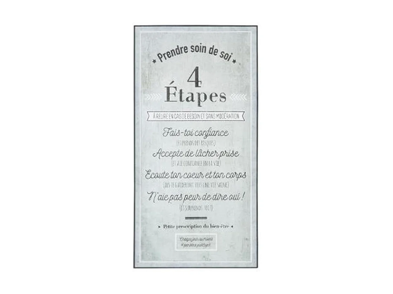 Sticker Relief "Soin de Soi" 32x60cm Gris