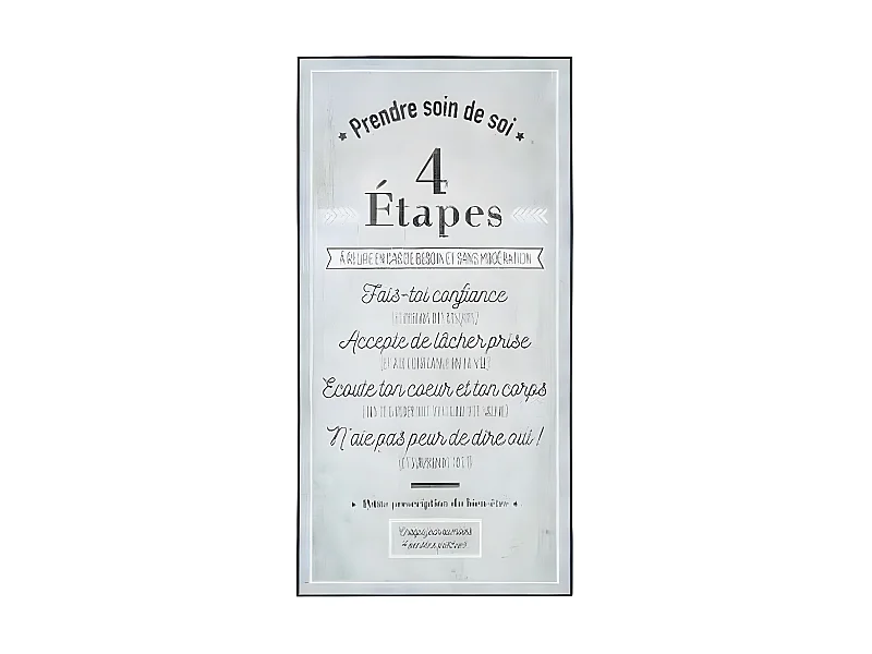 Sticker Relief "Soin de Soi" 32x60cm Gris