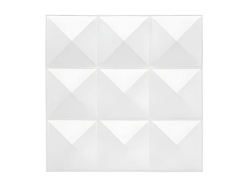 Lot de 6 Stickers Mureaux "Piky" 30x30cm Blanc