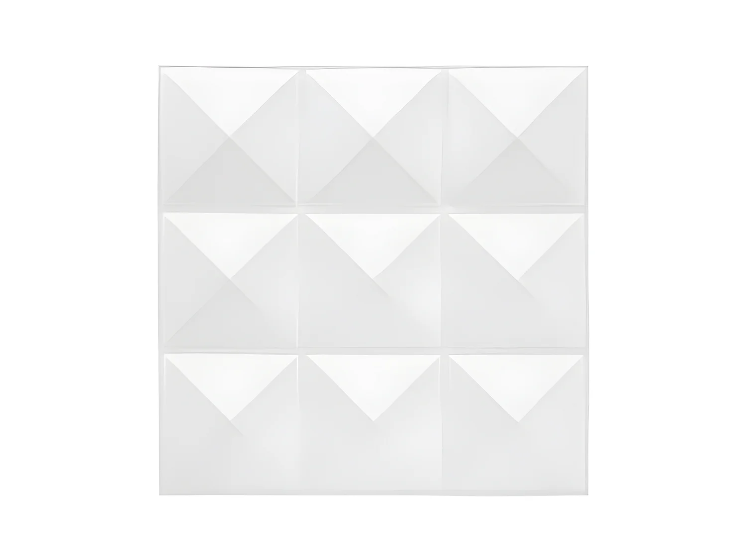 Lot de 6 Stickers Mureaux "Piky" 30x30cm Blanc