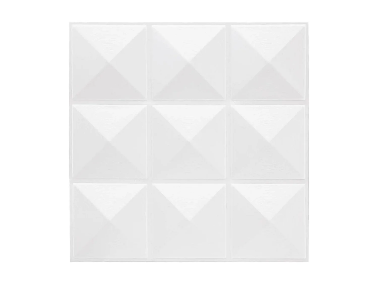 Lot de 6 Stickers Mureaux "Piky" 30x30cm Blanc