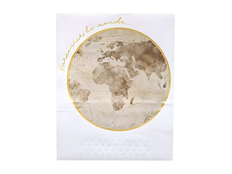 Sticker Plat Mural "Loft" 70x87cm Naturel & Blanc