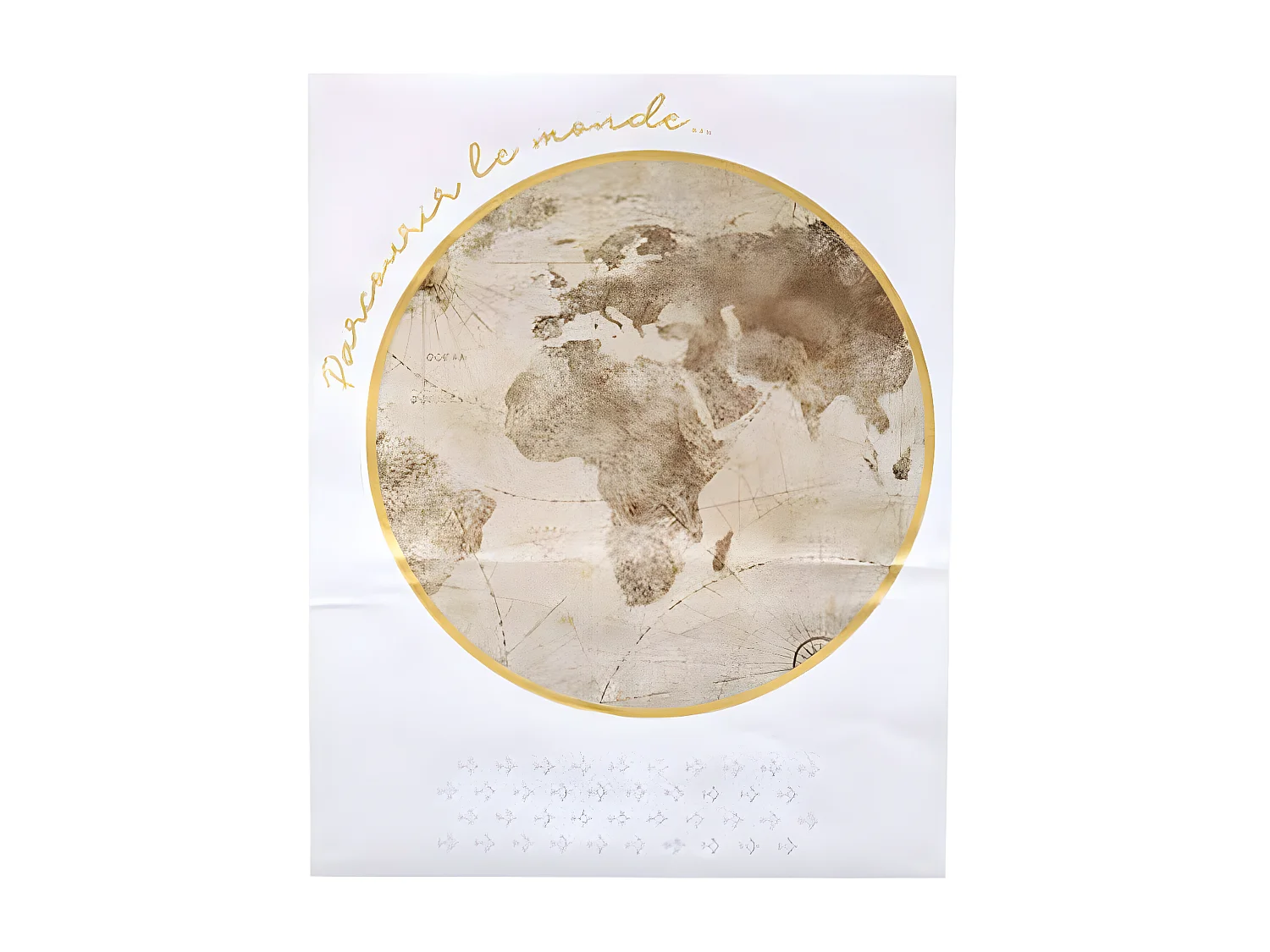 Sticker Plat Mural "Loft" 70x87cm Naturel & Blanc