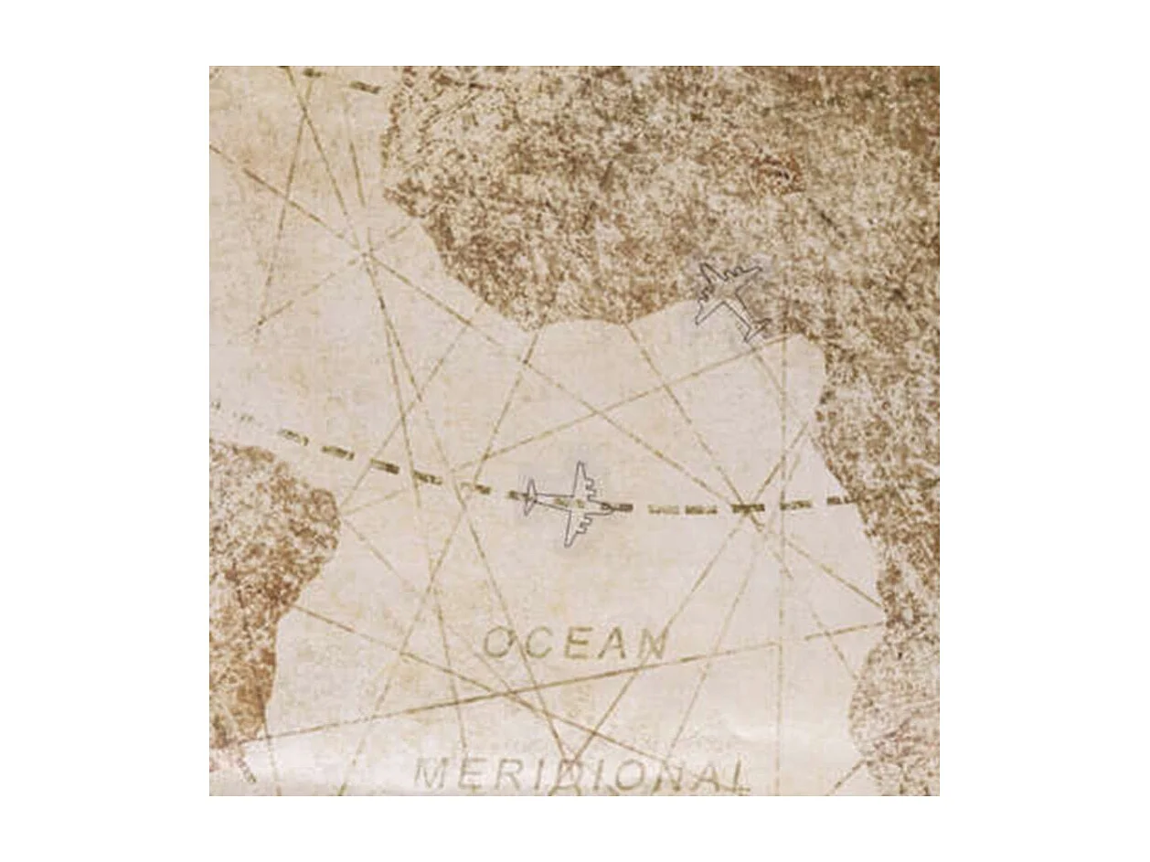 Sticker Plat Mural "Loft" 70x87cm Naturel & Blanc