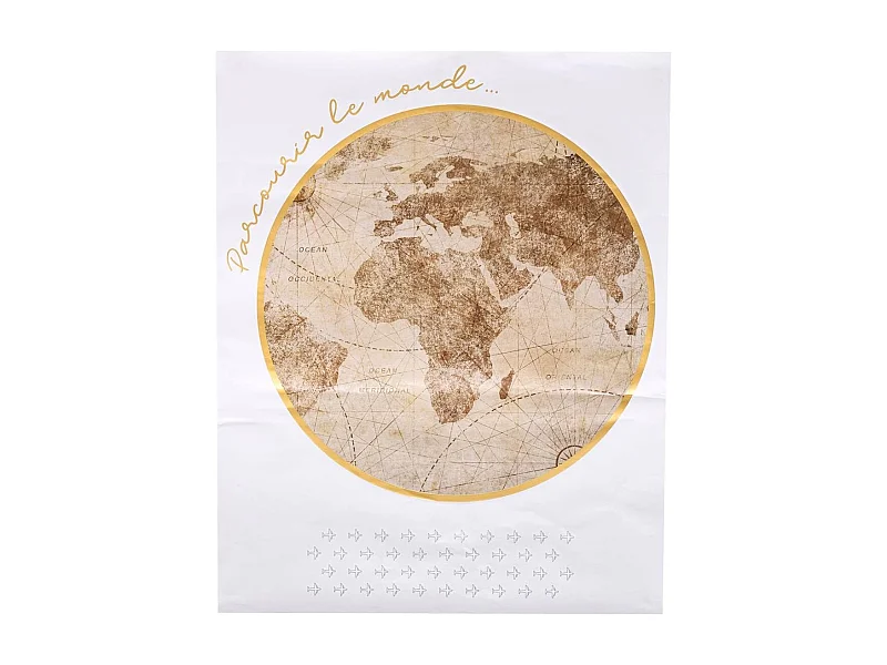 Sticker Plat Mural "Loft" 70x87cm Naturel & Blanc