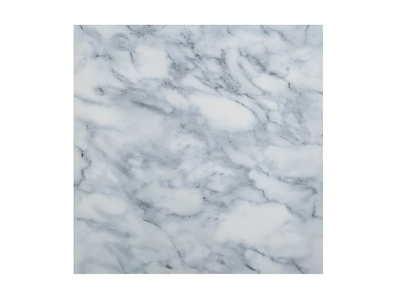 Lot de 2 Stickers Effet Marbre "Plaque" 30x30cm Blanc