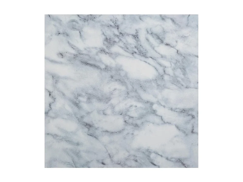 Lot de 2 Stickers Effet Marbre "Plaque" 30x30cm Blanc