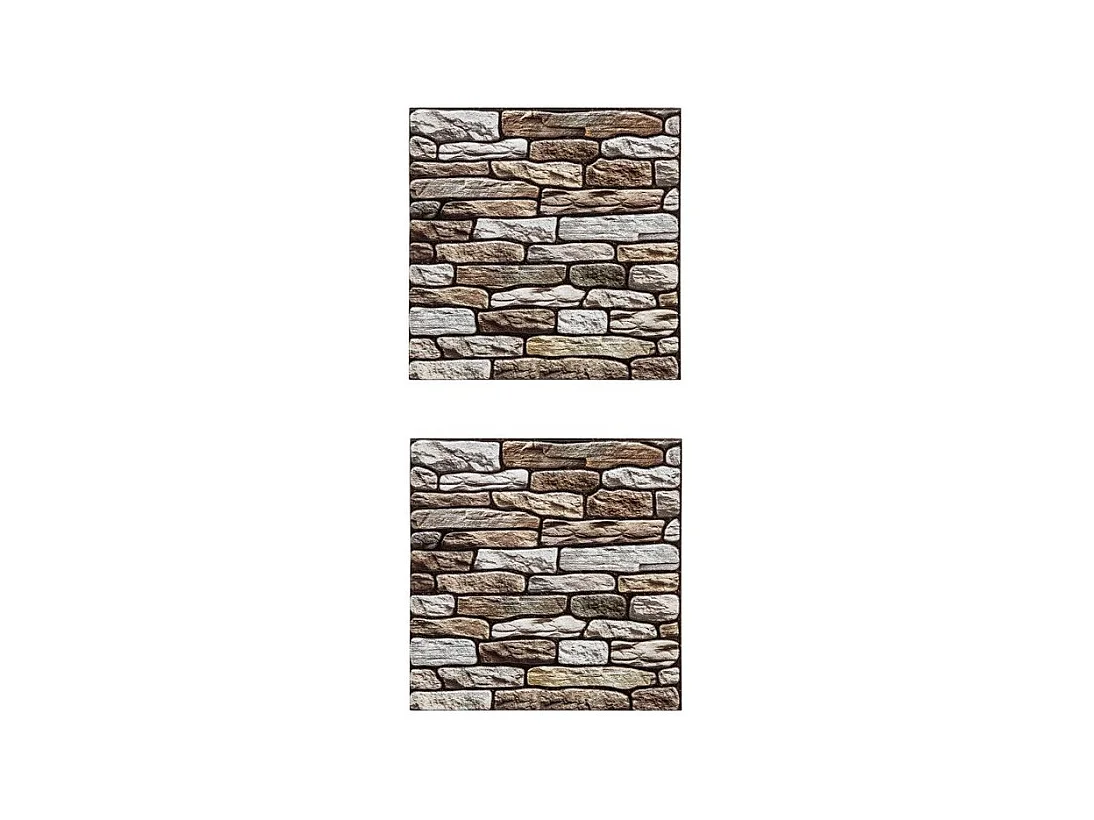 Pack de 2 stickers de pared Atmosphera piedra rojo 30x30 cm