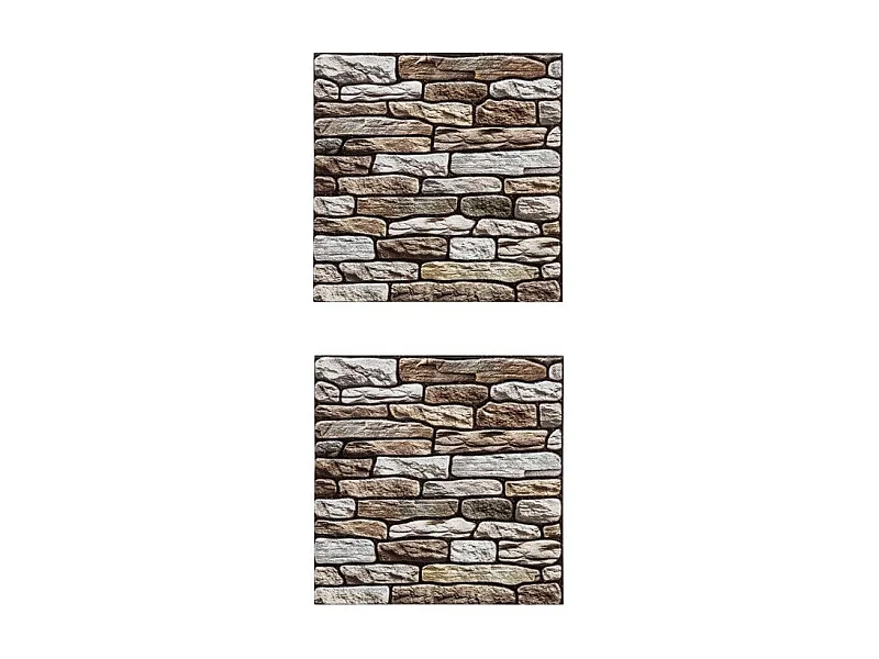 Pack de 2 stickers de pared Atmosphera piedra rojo 30x30 cm