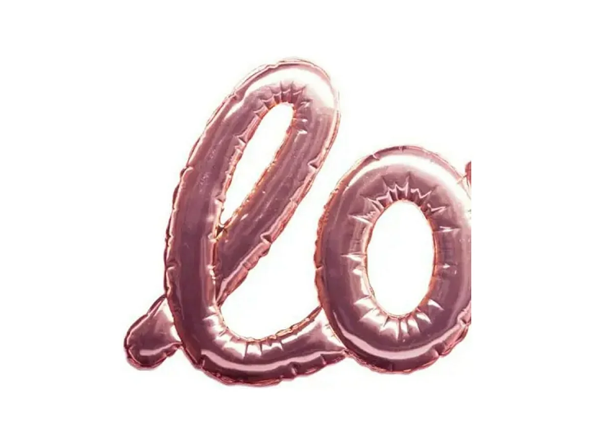 Adesivo decorativo palloncino PVC rosa 47,5x24,5cm