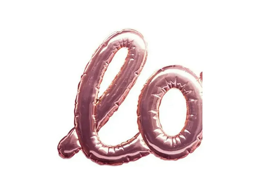 Sticker Ballon "Love" 24x47cm Rose