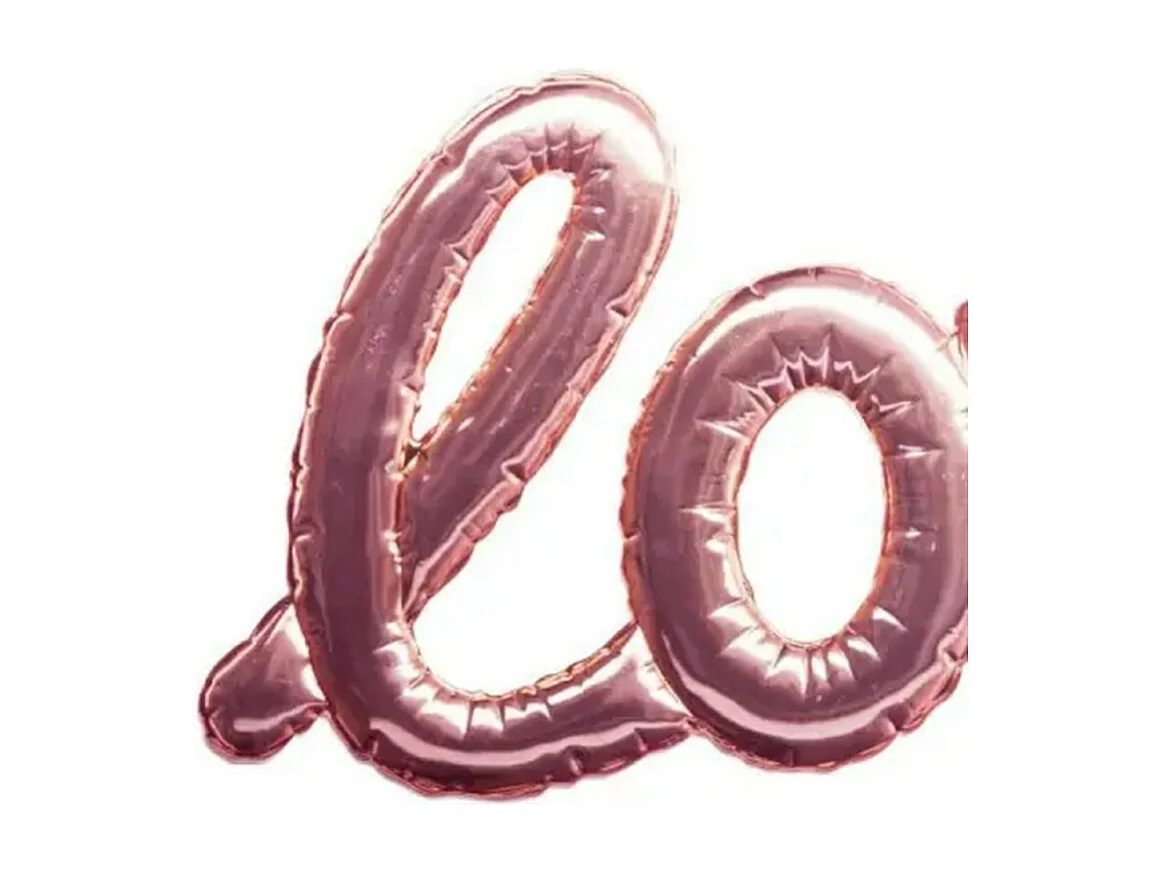Sticker Ballon "Love" 24x47cm Rose