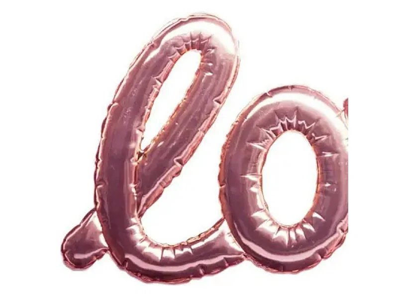 Decoratieve ballonsticker van roze pvc 47,5x24,5cm