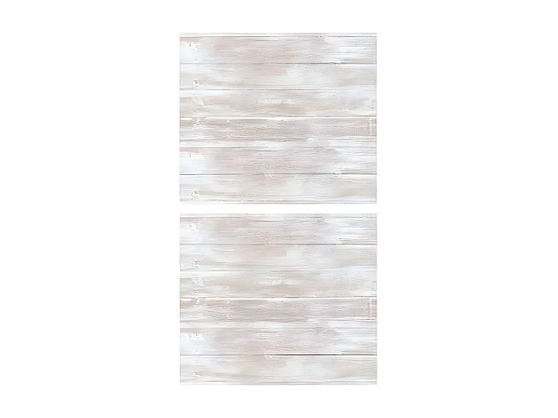 Lot de 2 Stickers Muraux "Bois" 70x80cm Blanc