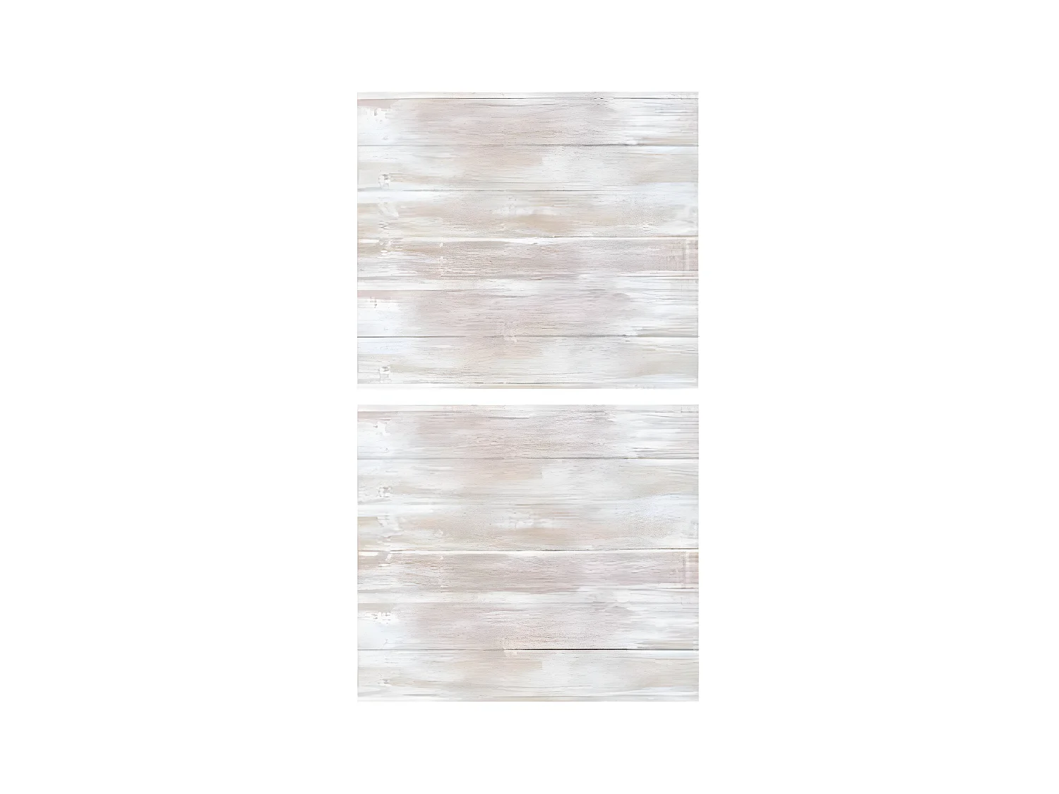 Lot de 2 Stickers Muraux "Bois" 70x80cm Blanc