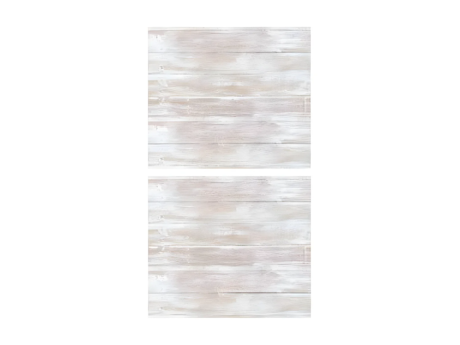 Lot de 2 Stickers Muraux "Bois" 70x80cm Blanc