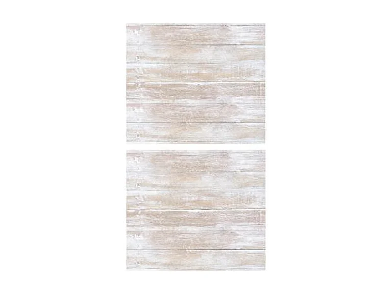 Lot de 2 Stickers Muraux "Bois" 70x80cm Blanc