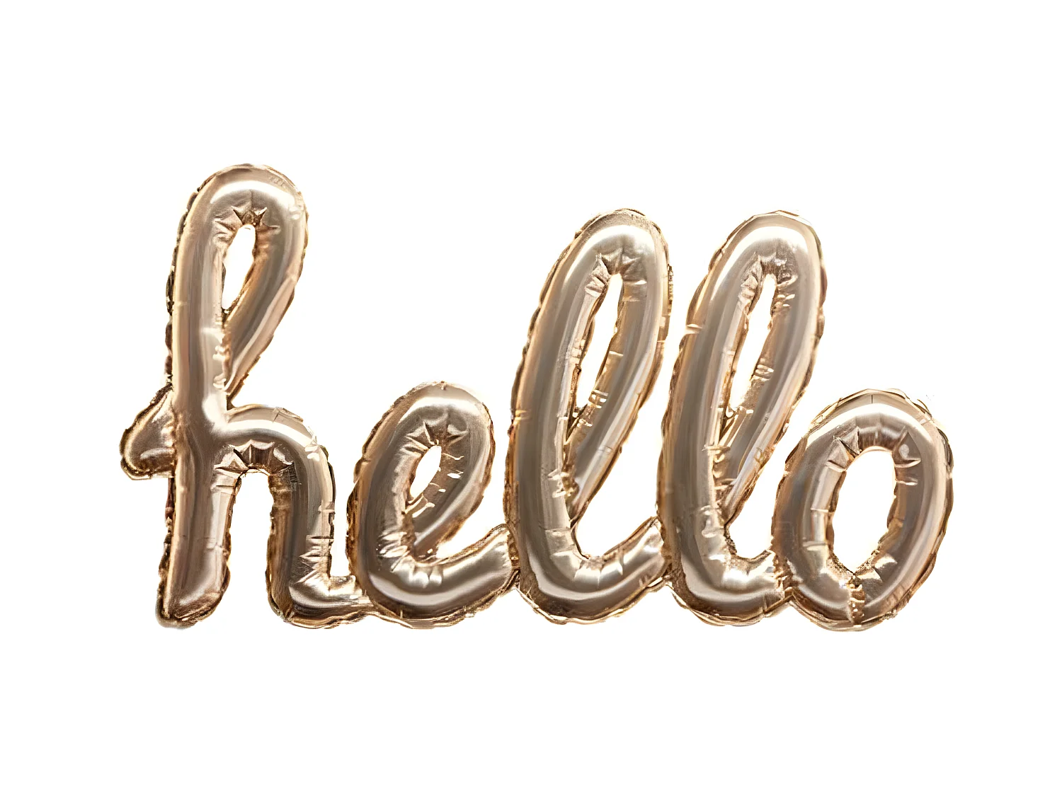 Sticker Ballon "Hello" 22x40cm Or