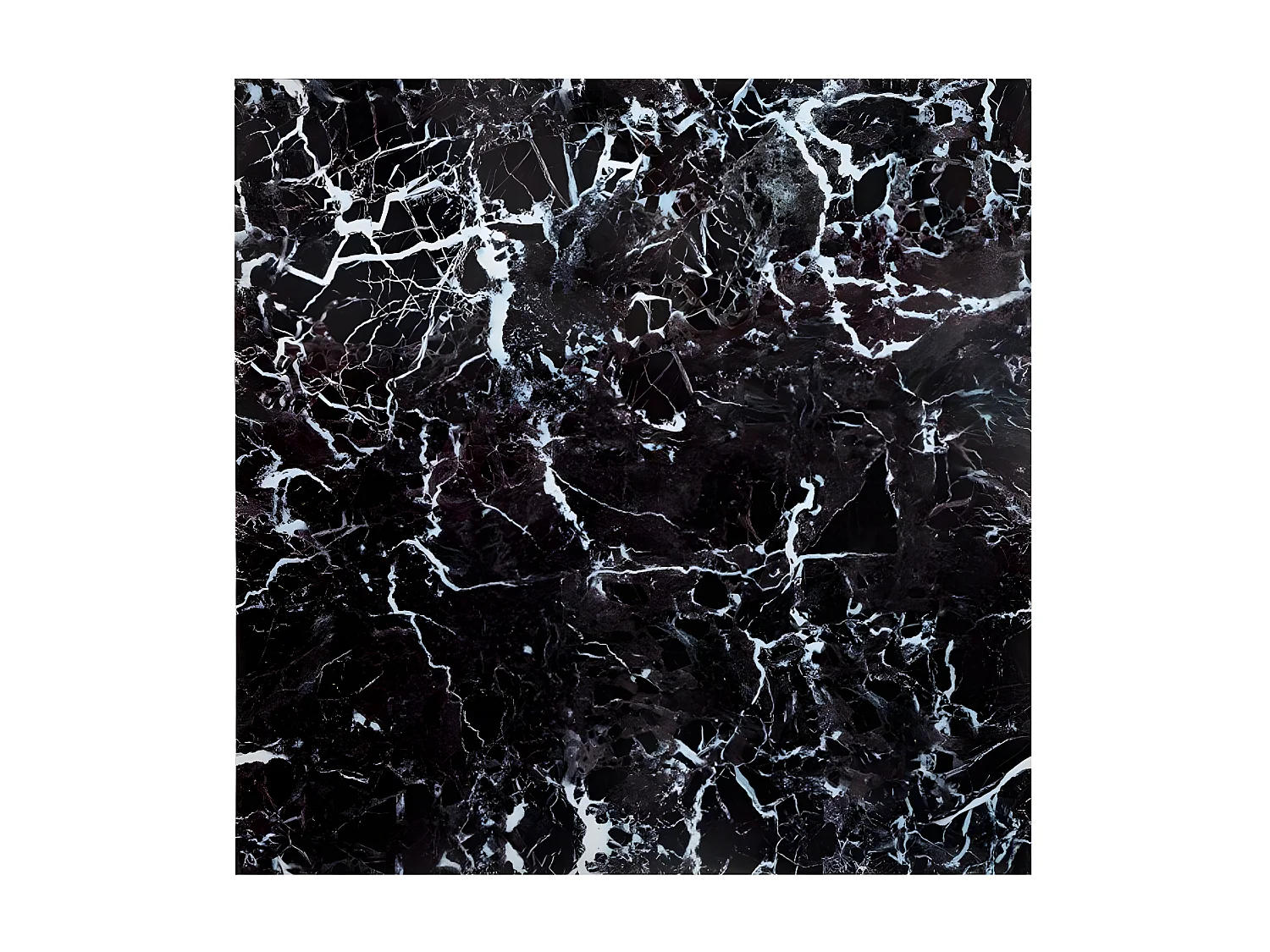 Lot de 2 Stickers Effet Marbre "Plaque" 30x30cm Noir