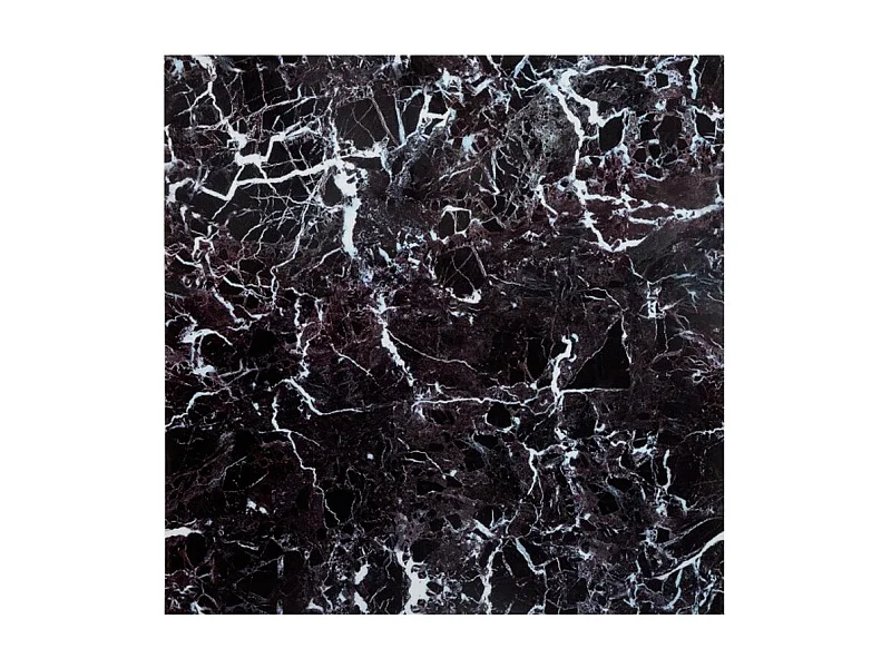 Lot de 2 Stickers Effet Marbre "Plaque" 30x30cm Noir