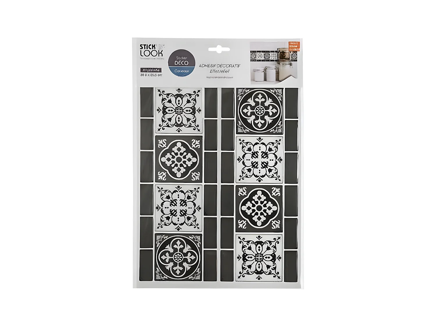 Sticker Déco "Carrelage" 25x38cm Anthracite