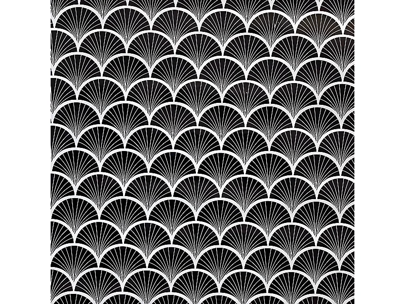 Rouleau Adhésif  "Art Déco" 45x200cm Noir & Transparent